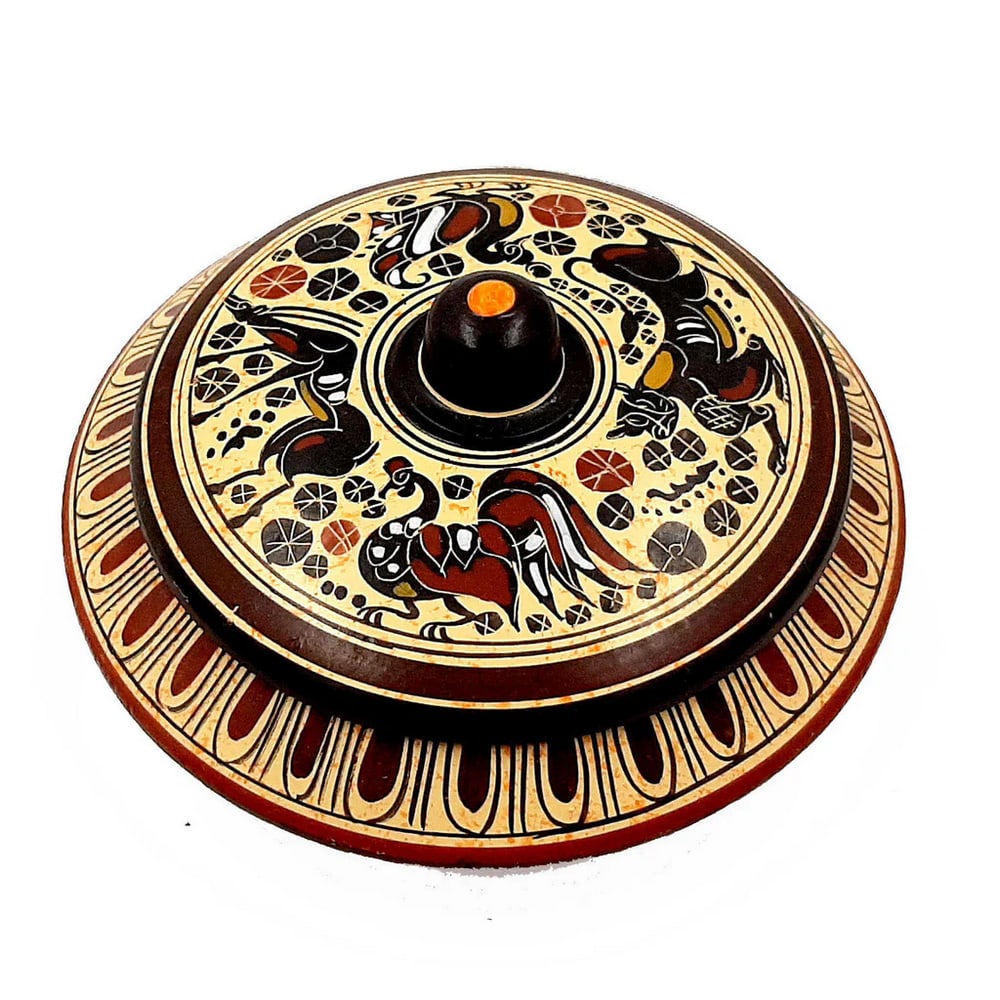 Corinthian Style Pyxis – Ancient Greek Lidded Jewelry Box (1 of 4)