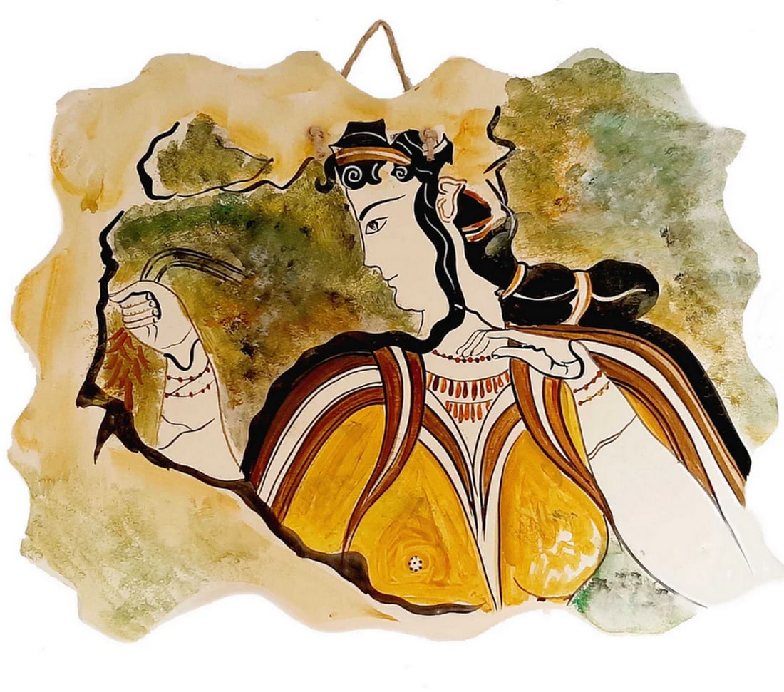 Inspired by the Room of the Frescoes – Mycenaean Ceramic Slab (1 of 3)