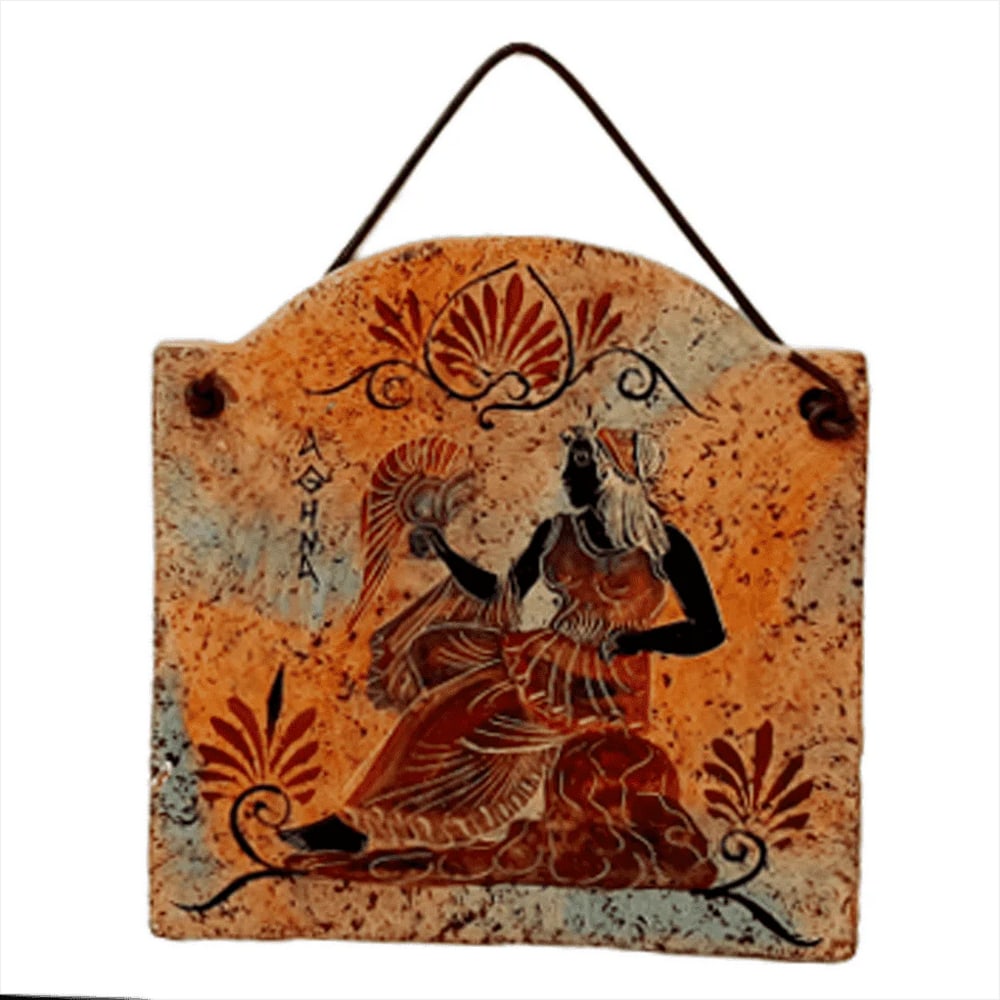 Ancient Greek Ceramic Wall Slab Featuring Goddess Athena (1 of 3)