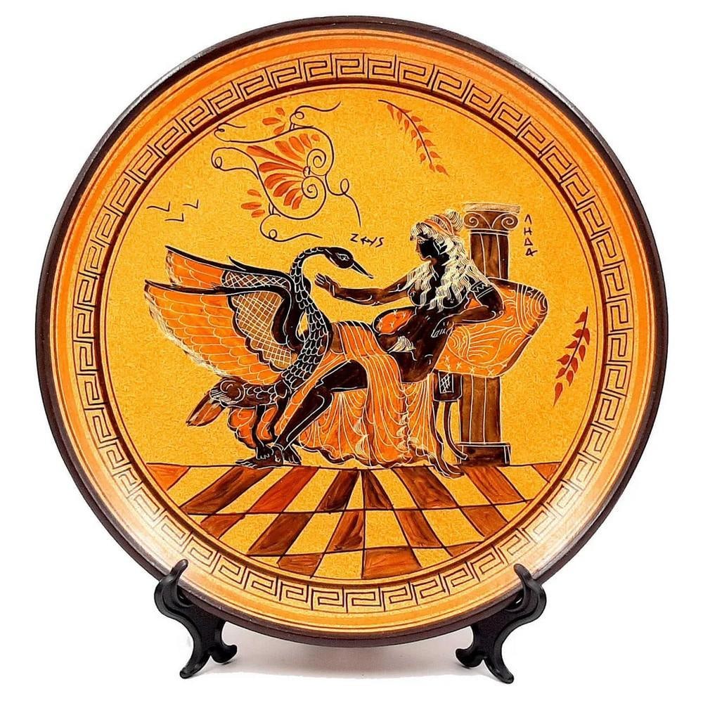 Greek Ceramic Plate – Zeus and Leda Replica (1 of 3)