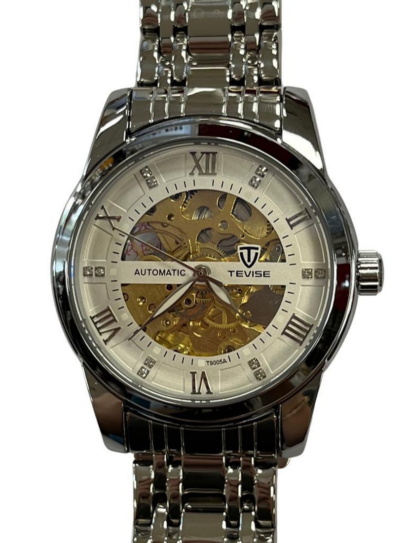 Mens Luxurious Stainless Steel Automatic Skeleton Watch (1 of 2)