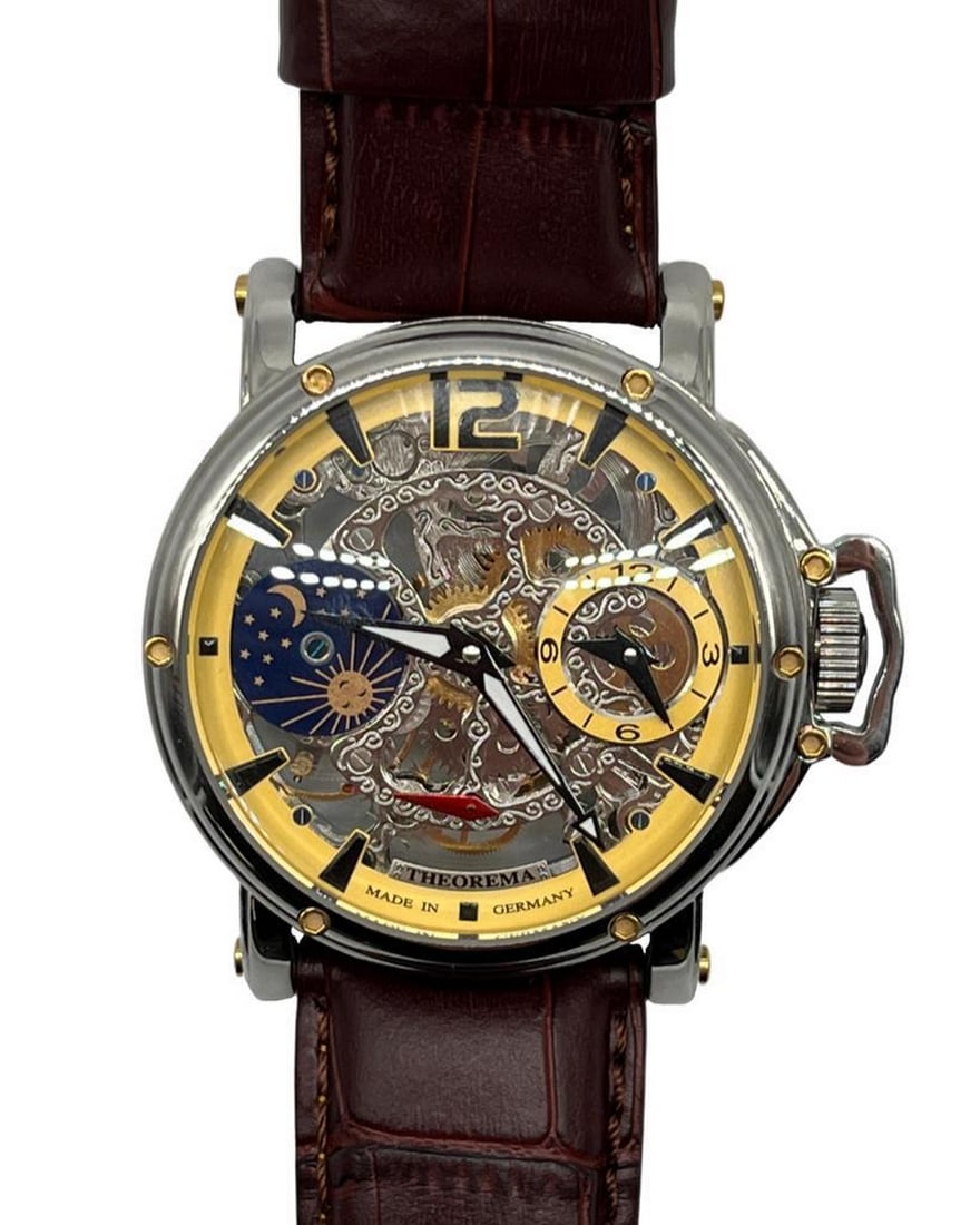 Mens Theorema 17 Jewel Mechanic Galaxy Edition Sapphire Coated Lens Time Piece *Limited Edition*: Mens Theorema 17 Jewel Mechanic Galaxy Edition Sapphire Coated Lens Time Piece *Limited Edition* Modern and casual with a versatile and ruggedly sophisticated look, this finely detailed timepiece lend