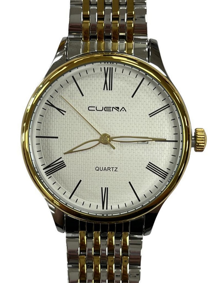 Mens Classic Gold & Silver Stainless Steel Watch With Date: Men's Classic Gold & Silver Stainless Steel Watch With Date Introducing the Men's Classic Gold & Silver Stainless Steel Watch With Date—a refined timepiece that blends sophistication