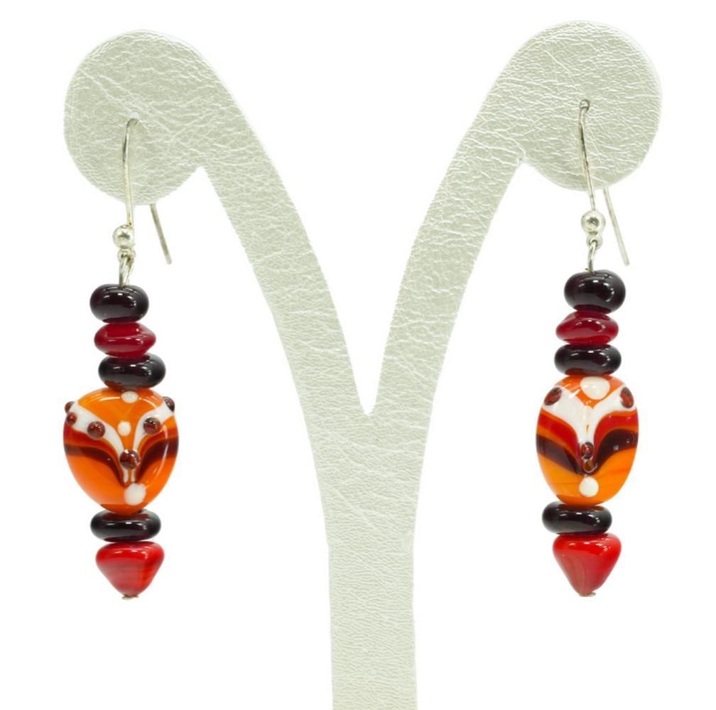 Ethiopia Earrings – Murano Glass Lampwork Design: Ethiopia Earrings – Murano Glass Lampwork Design These Murano glass earrings are handmade using the traditional lampworking technique, resulting in a refined and versatile accessory. Elegant yet sim