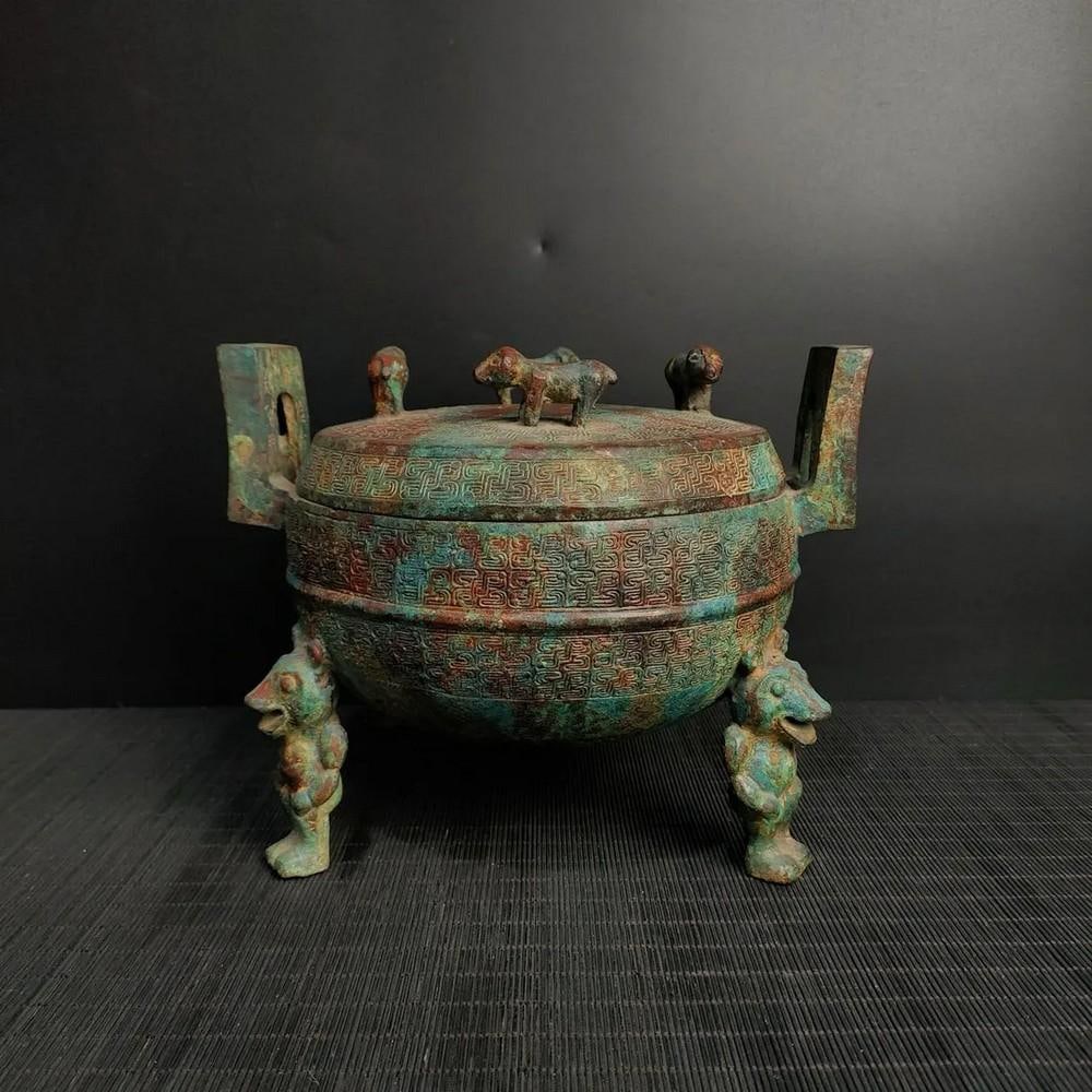 Antique Chinese Bear Figure Footed Bronze Ornament (1 of 8)