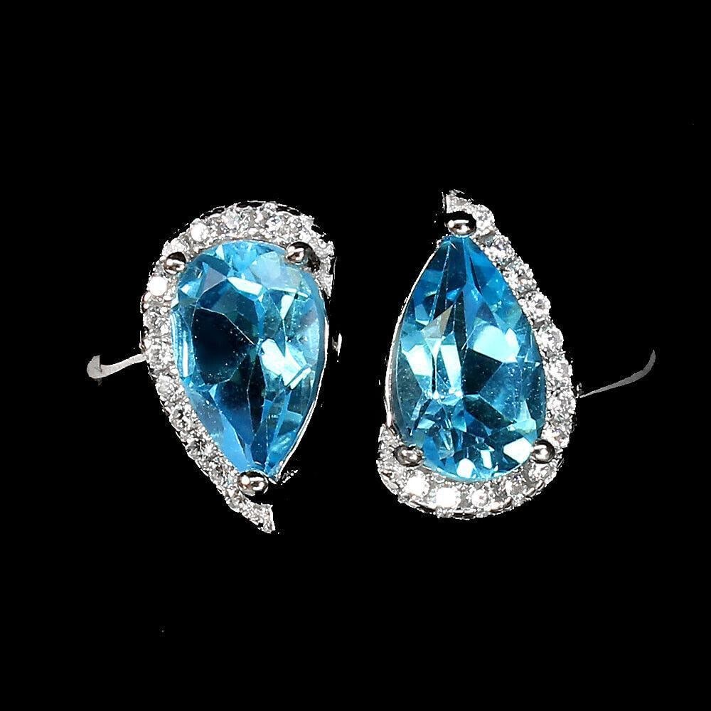 Blue Octavia Pear Topaz 8 X 5mm Gemstone Ring: Blue Octavia Pear Topaz 8 X 5mm Gemstone Ring Embrace the enchanting allure of our Blue Pear-Shaped Topaz Ring, a captivating blend of elegance and sophistication. At the heart of this exquisite ring 