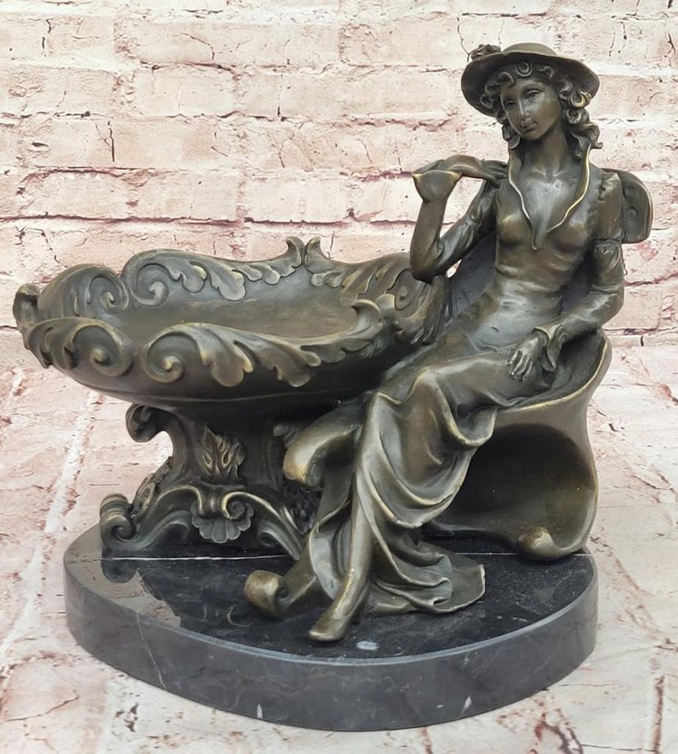 Art Nouveau Original Bronze Multipurpose Holder by Fisher - 11" x 12" (1 of 7)