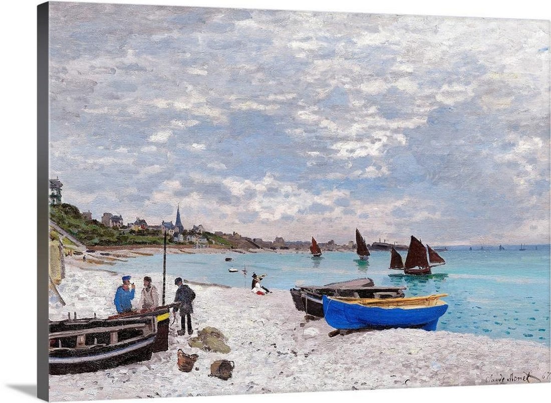 The Beach at Sainte-Adresse Canvas Reproduction (1 of 2)