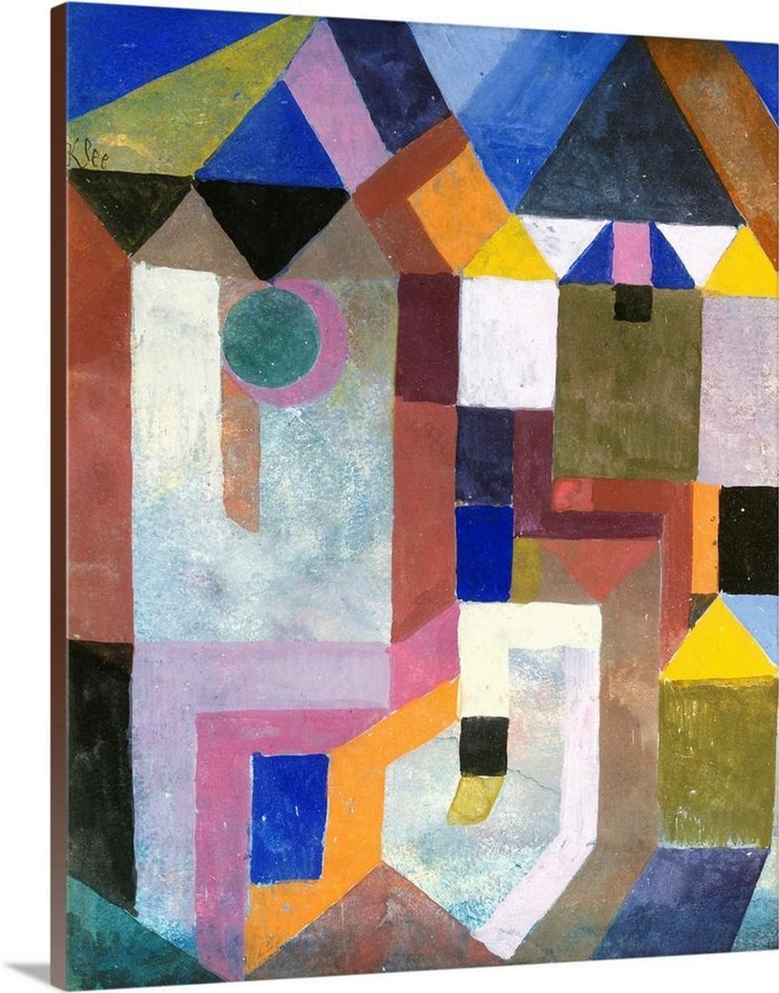 Colorful Architecture Canvas Reproduction: Colorful Architecture Canvas Reproduction Bring a sense of imagination and harmony to your space with Paul Klee’s Colorful Architecture, a vibrant composition of geometric shapes and luminous tones.