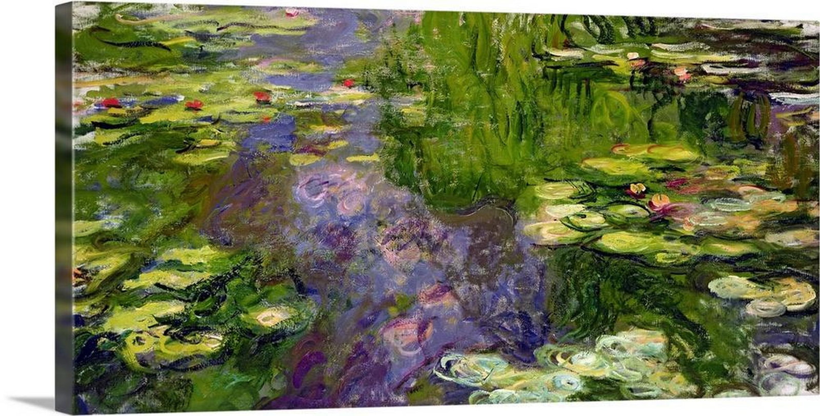 Waterlilies Canvas Reproduction: Waterlilies Canvas Reproduction Bring serene beauty into your home with Claude Monet’s Waterlilies, one of the artist’s most iconic studies of light, color, and reflection. This canvas reproductio