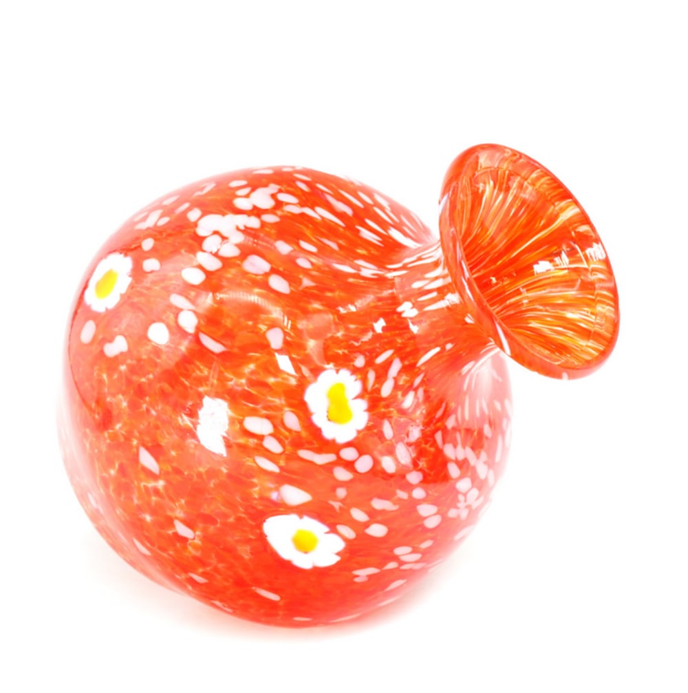 Murano Glass Red Murrine Vase - 3