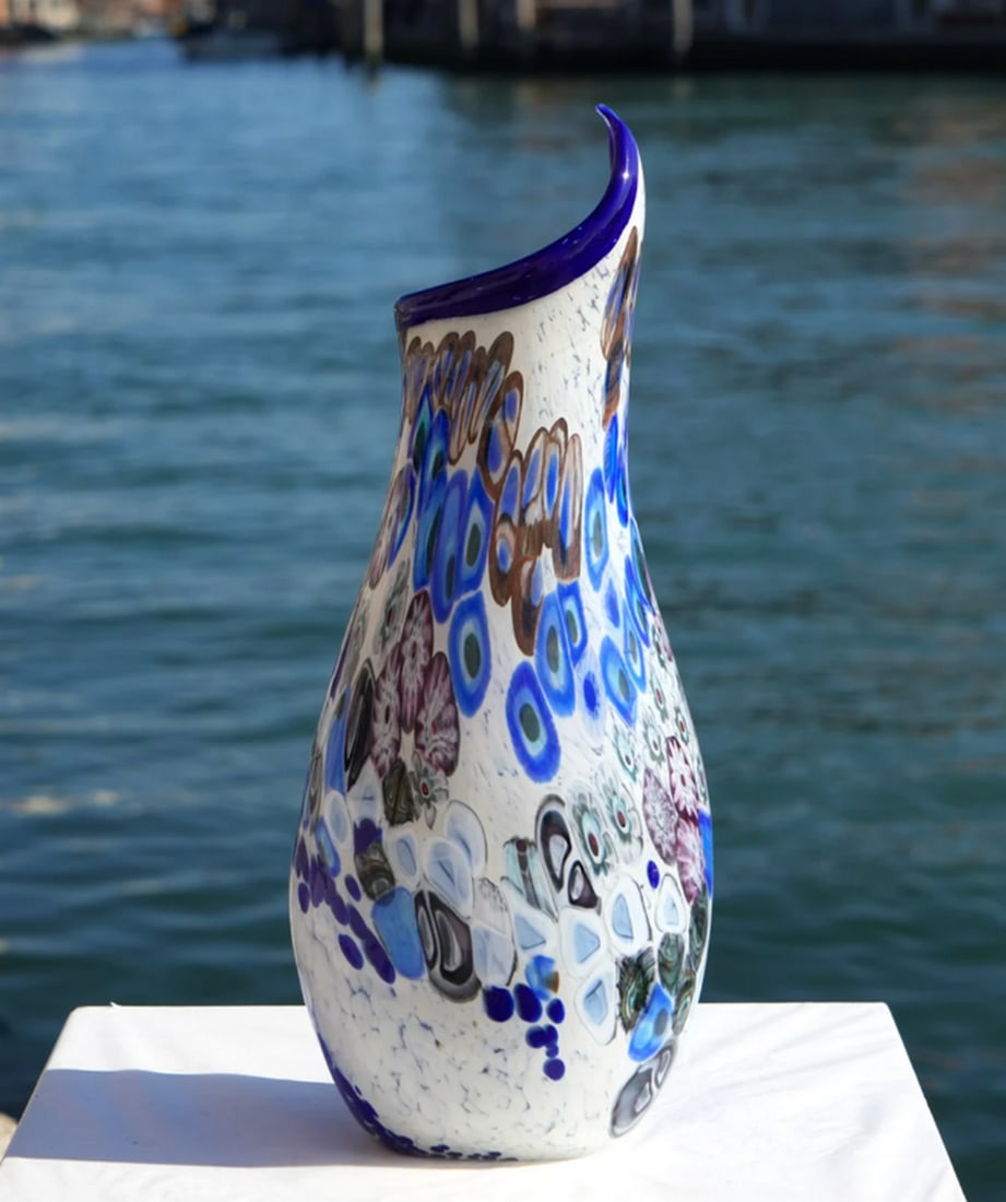Murano Glass Talon Vase with Murrine Decoration (1 of 5)