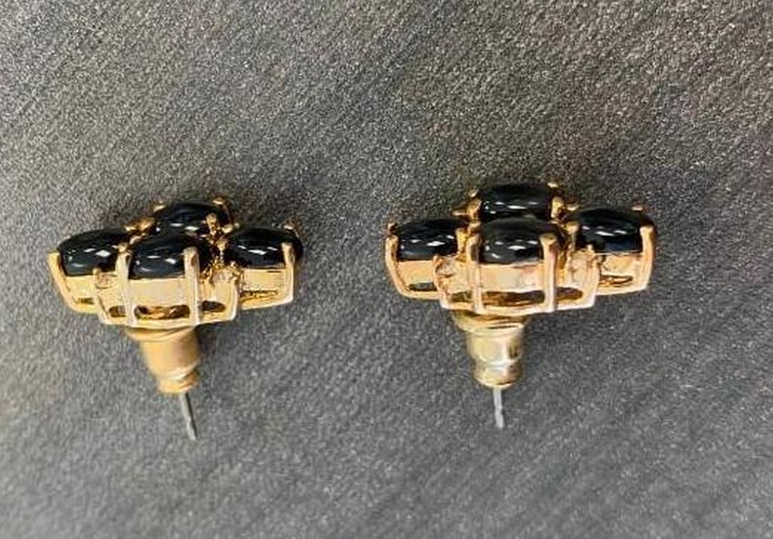 Midnight Elegance Onyx Drop Earrings - 4