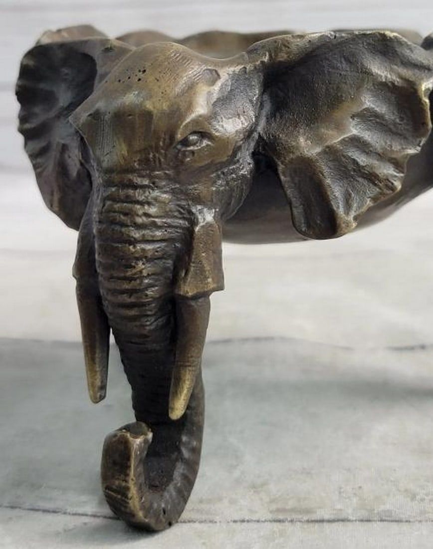 Trinity of Wisdom: Bronze Elephant Head Dish - 3