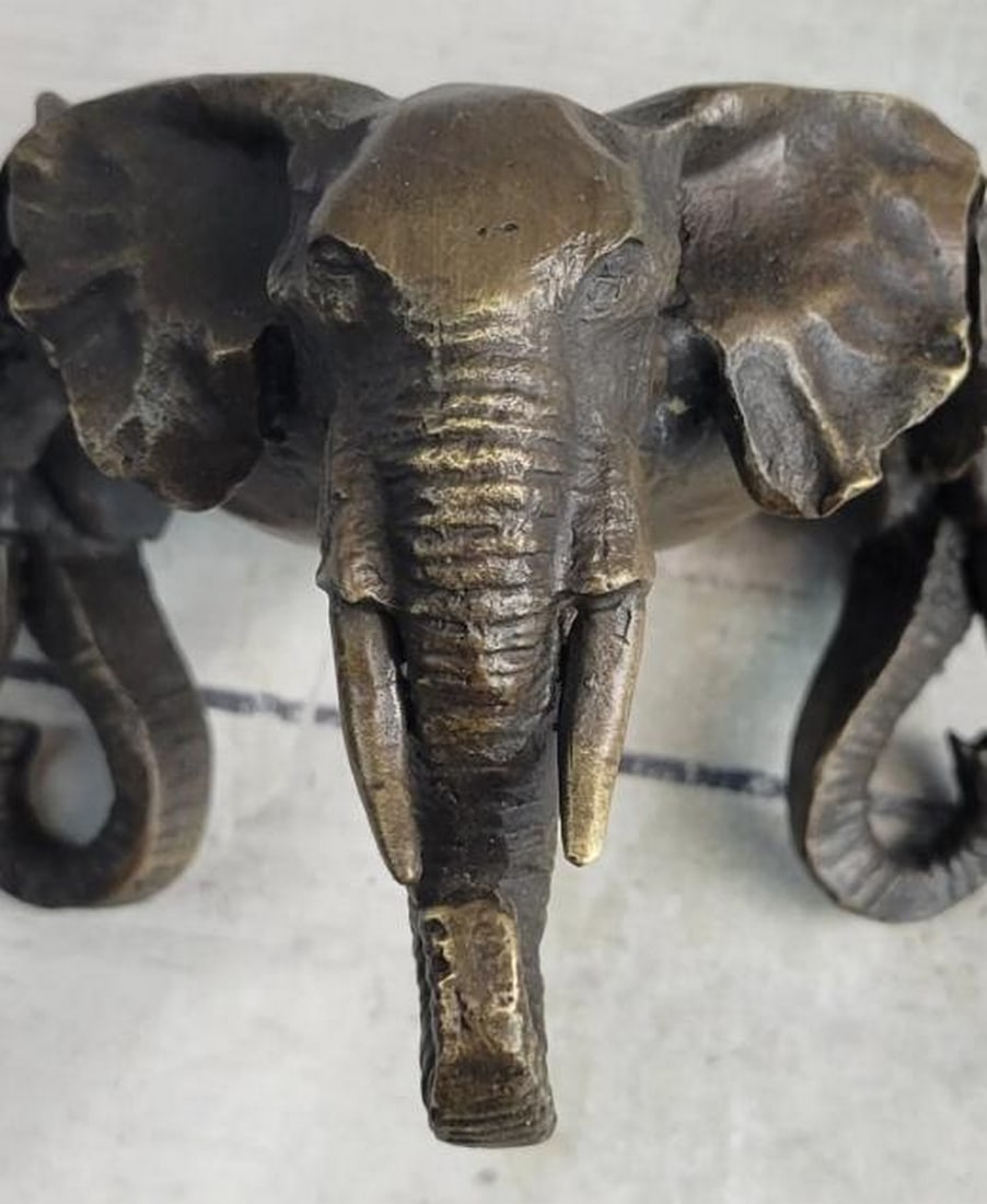 Trinity of Wisdom: Bronze Elephant Head Dish - 5