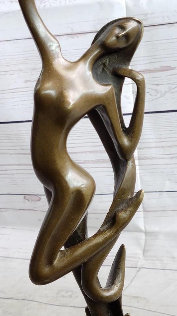 Free Spirited Abstract Nude Dancer Original Bronze Art Sculpture - 14.5" x 6": Free Spirited Abstract Nude Dancer Original Bronze Art Sculpture - 14.5" x 6" Elevate your space with the "Free Spirited Abstract Nude Dancer" Original Bronze Art Sculpture, a captivat