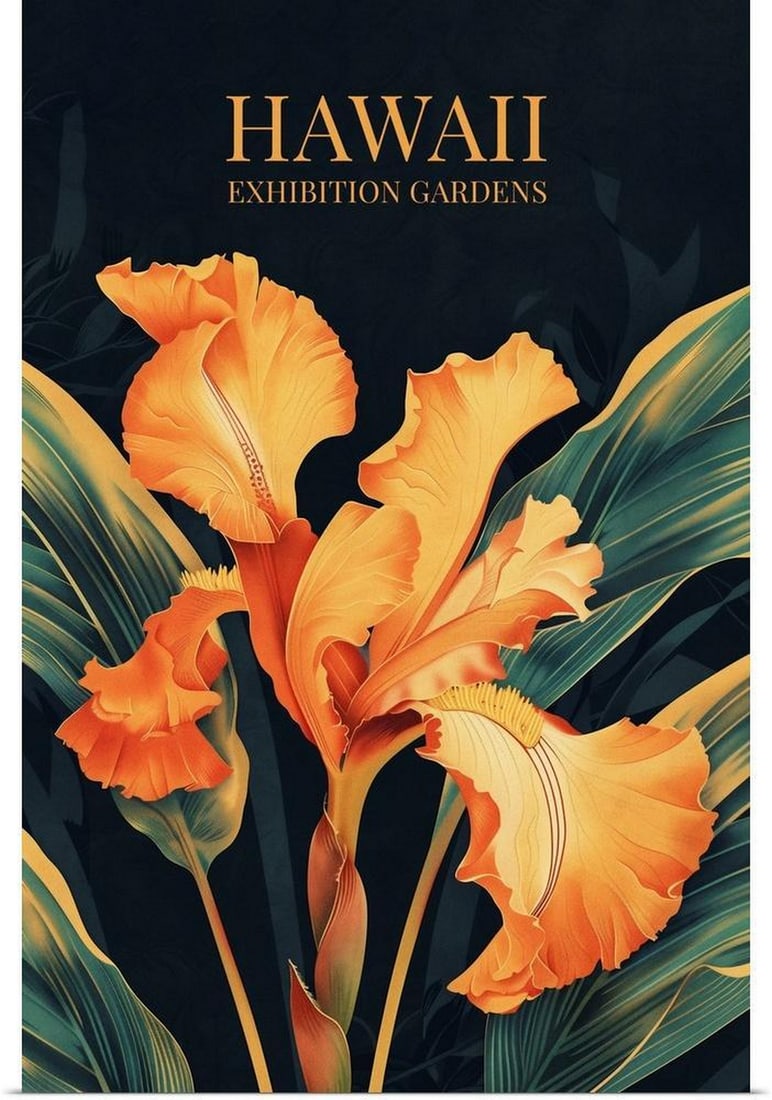 Exhibition Poster - Hawaii Gardens Vintage Poster Print (1 of 2)