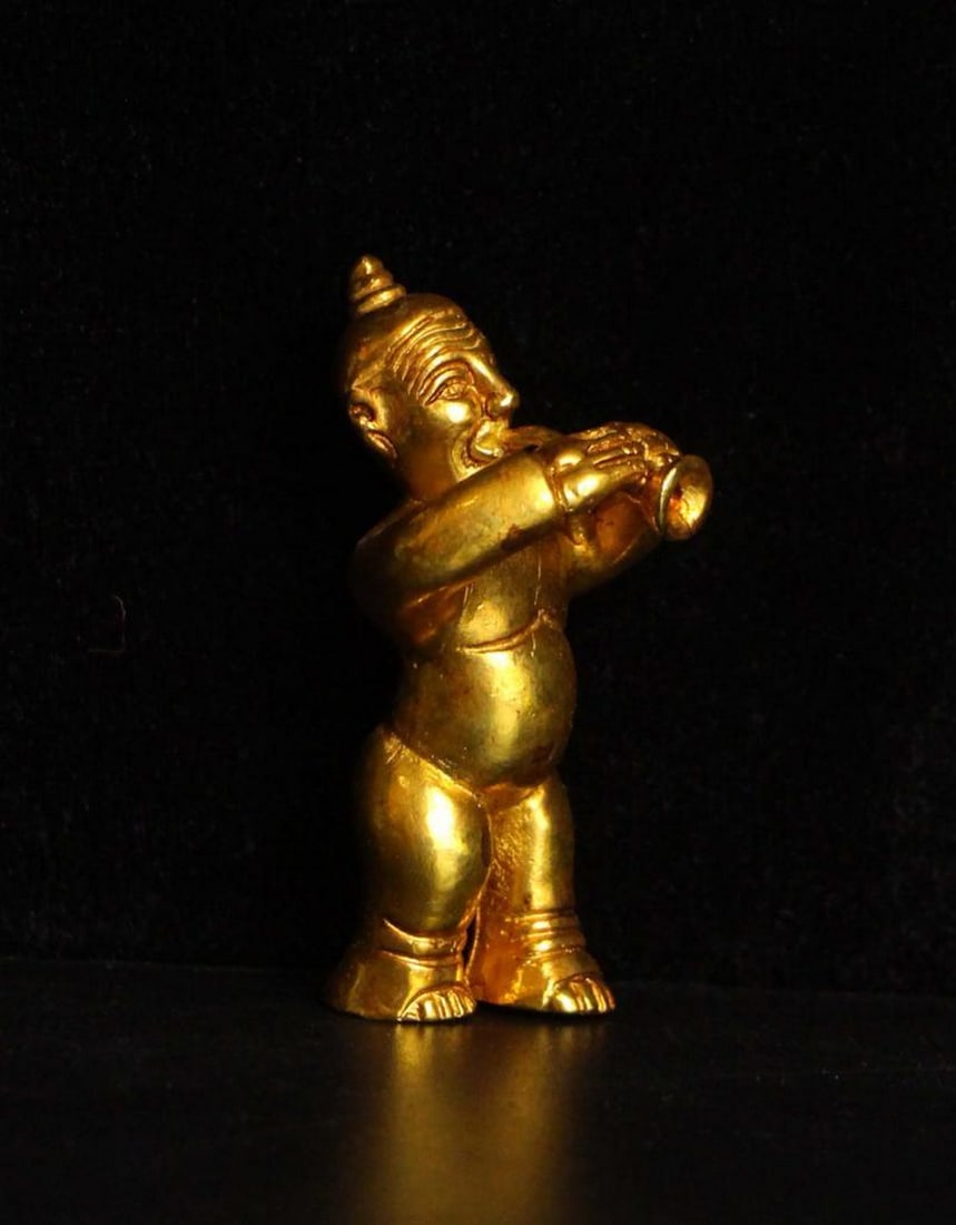 Old Gilt Leren Figures Set - 5