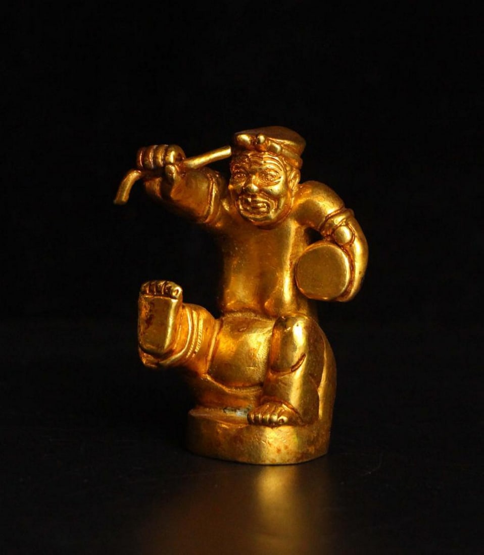 Old Gilt Leren Figures Set - 6