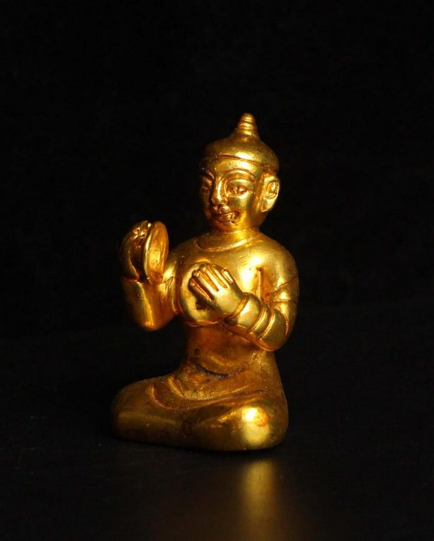 Old Gilt Leren Figures Set - 7