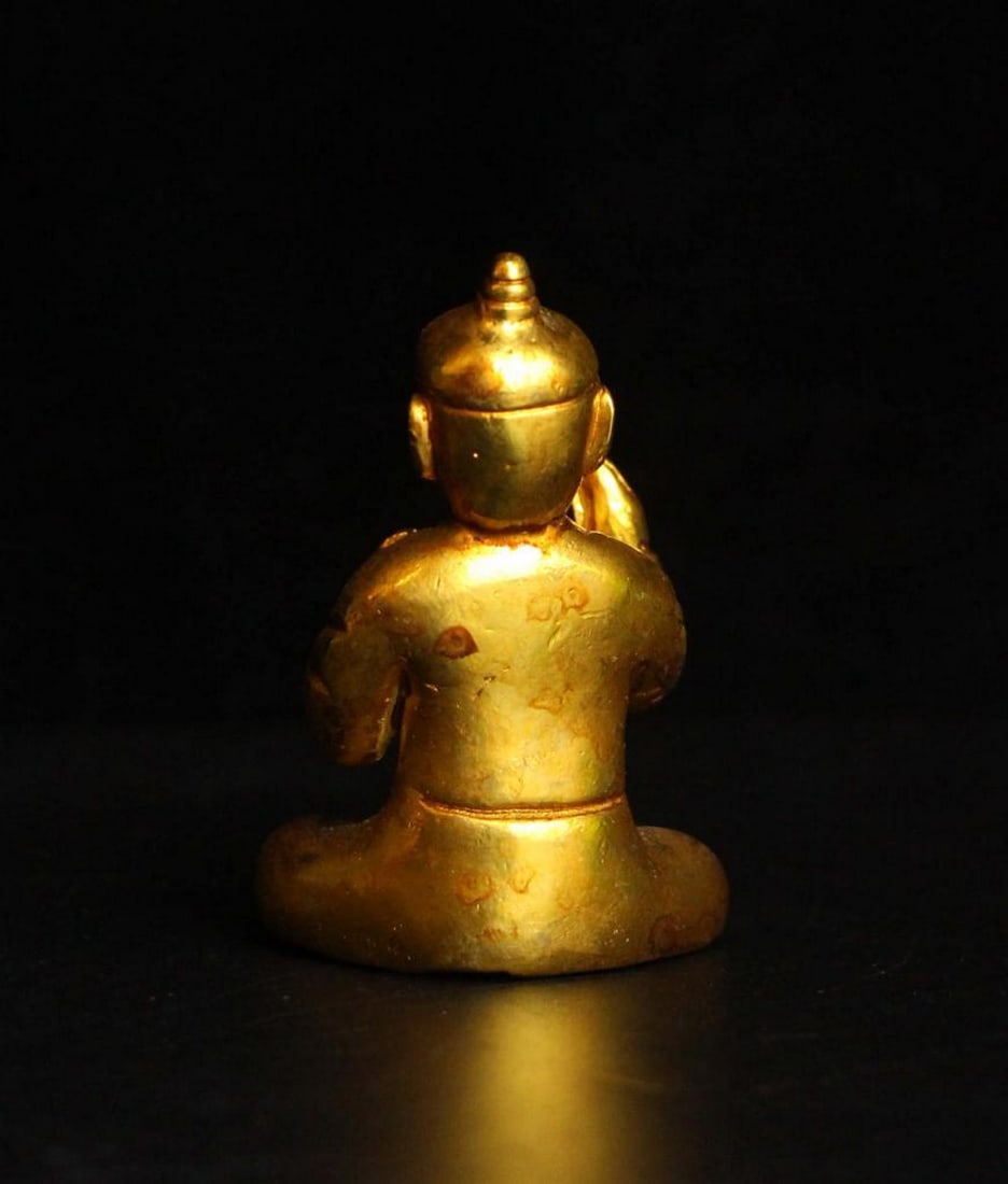 Old Gilt Leren Figures Set - 8