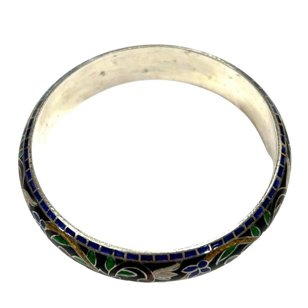 Flower Patterned Artistic Bangle - 2
