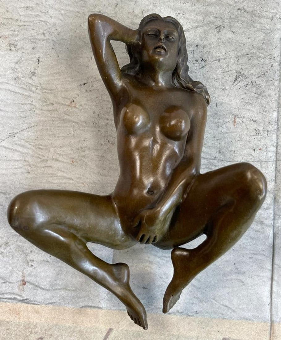 The Seductress in Ecstasy Original Bronze Sculpture by Nino Oliviono - 6" x 9": The Seductress in Ecstasy Original Bronze Sculpture by Nino Oliviono - 6" x 9" In a bold celebration of female sensuality, this bronze sculpture captures a moment of intense desire and pleasur