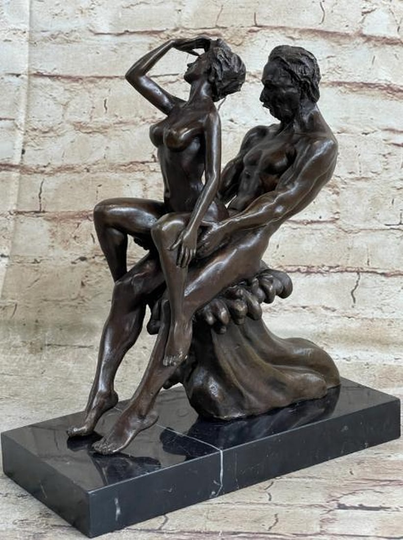 Tides of Passion Bronze Sculpture Reproduction- 12" x 10": Tides of Passion Bronze Sculpture Reproduction- 12" x 10". This is a reproduction inspired by and bearing the signature of artist D. Alonzo. A breathtaking fusion of nature’s power and human