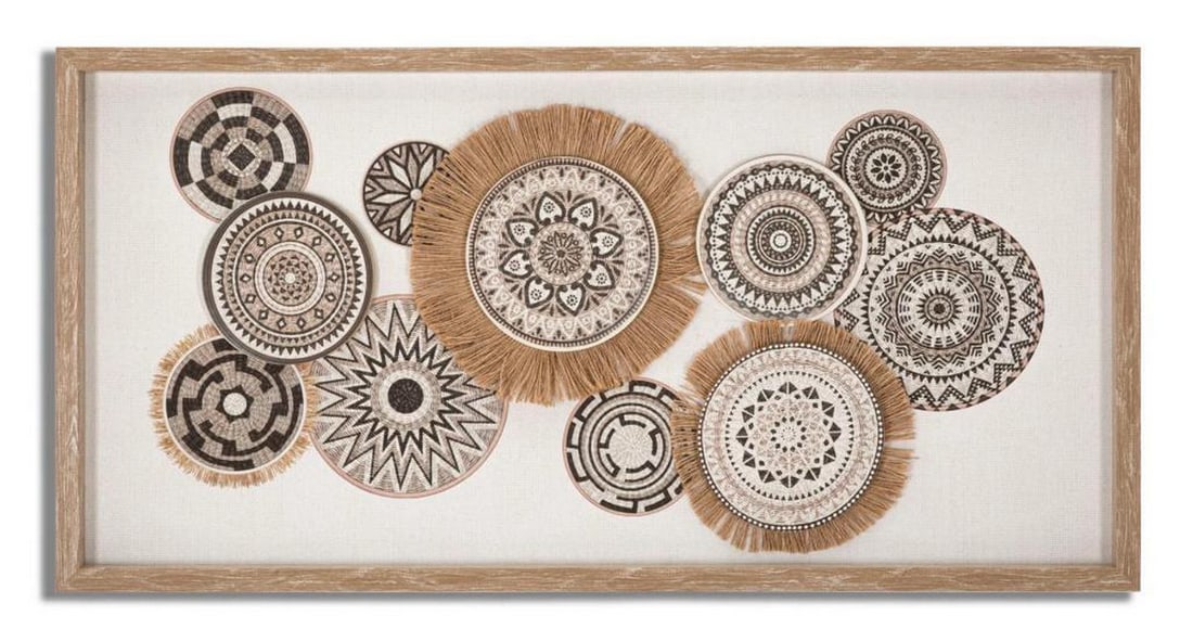 Beige Geometric Circles Canvas Art (1 of 5)