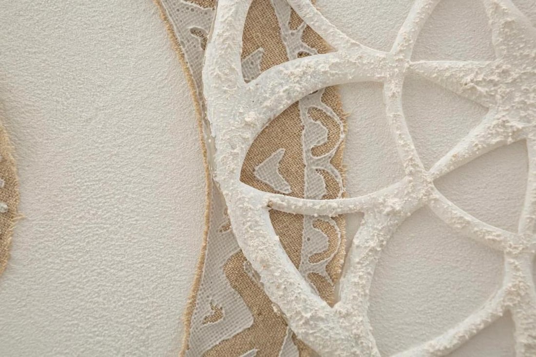 Textured Beige Abstract Canvas - 4