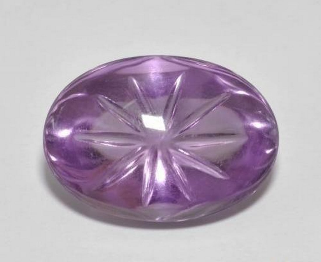 8.81 ct Carved Oval Violet Amethyst (1 of 3)