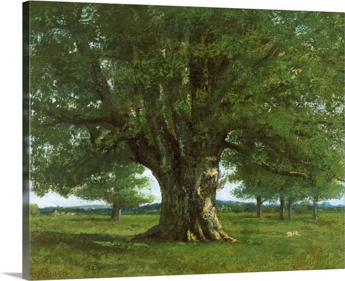 "The Oak of Flagey, Called Vercingetorix" – Wall Art Reproduction by Gustave Courbet: "The Oak of Flagey, Called Vercingetorix" – Wall Art Reproduction by Gustave Courbet Gustave Courbet (1819–1877) was a prominent French artist and a key figure in the 19th-century Realist 