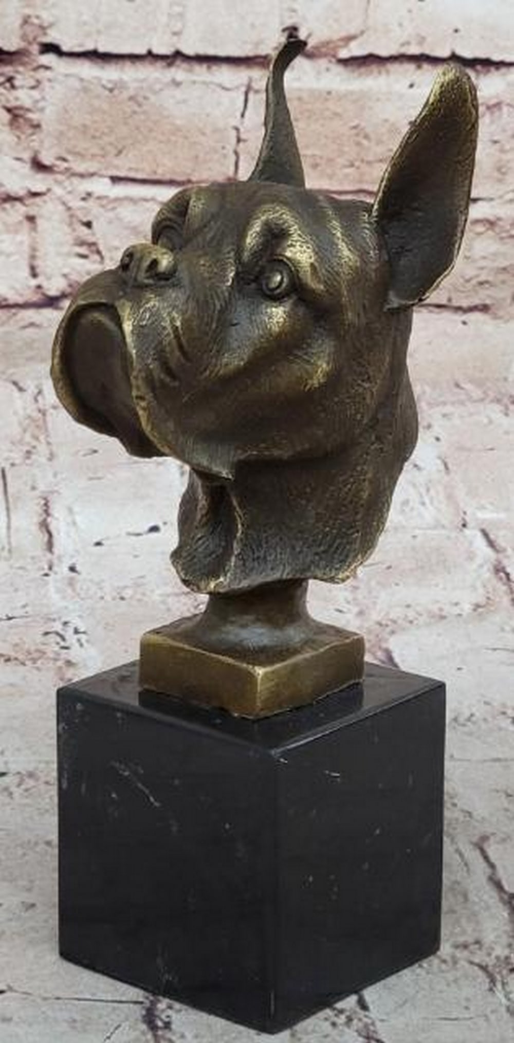 Boxer Dog Bust Bronze Sculpture: Boxer Dog Bust Bronze Sculpture This Boxer Dog Sculpture is handcrafted using the age-old art of bronze foundry casting. During this process, molten bronze is heated to over 2200 degrees and then care