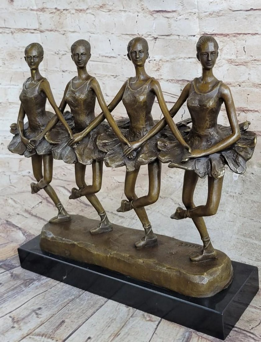 Abstract Four Dancing Ballerina Bronze Sculpture: Abstract Four Dancing Ballerina Bronze Sculpture A group prima ballerinas puts on a show. Well trained in the art that they love, they shows off their agility, balance and flexibility. They all elevat