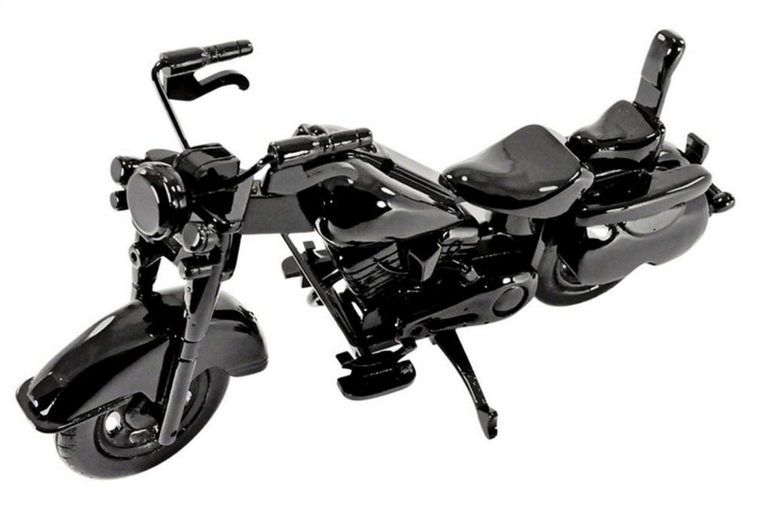 Black Bike Wooden Model Replica: Black Bike Wooden Model Replica Introducing the BLACK BIKE, a stunning handcrafted scale model motorcycle meticulously crafted from solid mahogany. Every detail of this masterpiece has been expertly