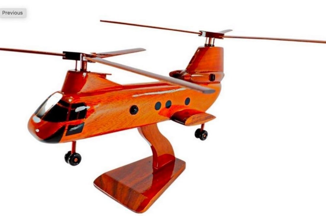 CH-46 Sea Night Wooden Helicopter Model: CH-46 Sea Night Wooden Helicopter Model The CH-46 Sea Night is a medium-lift tandem-rotor transport helicopter powered by twin turboshaft engines. This helicopter was operated by the United States Mar