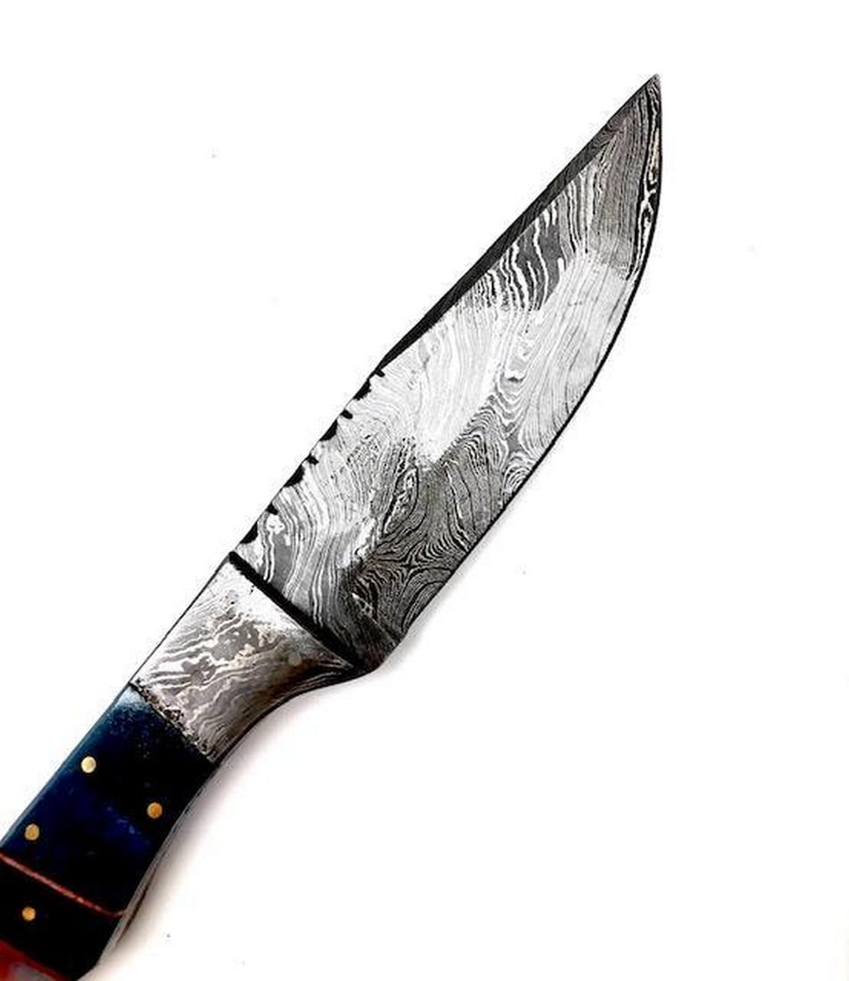 9" Straight Back Damascus Blade - 3