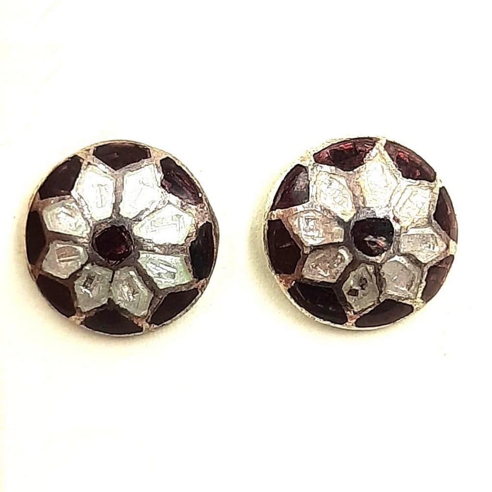 Small Circular Sterling Silver Stud Earrings: Small Circular Sterling Silver Stud Earrings View Photos For Further Details.