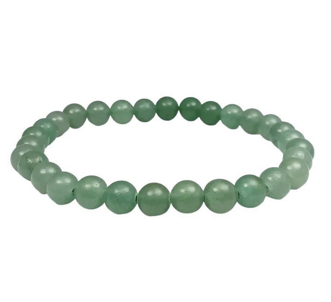 Green Aventurine 6mm Beaded Bracelet (1 of 2)