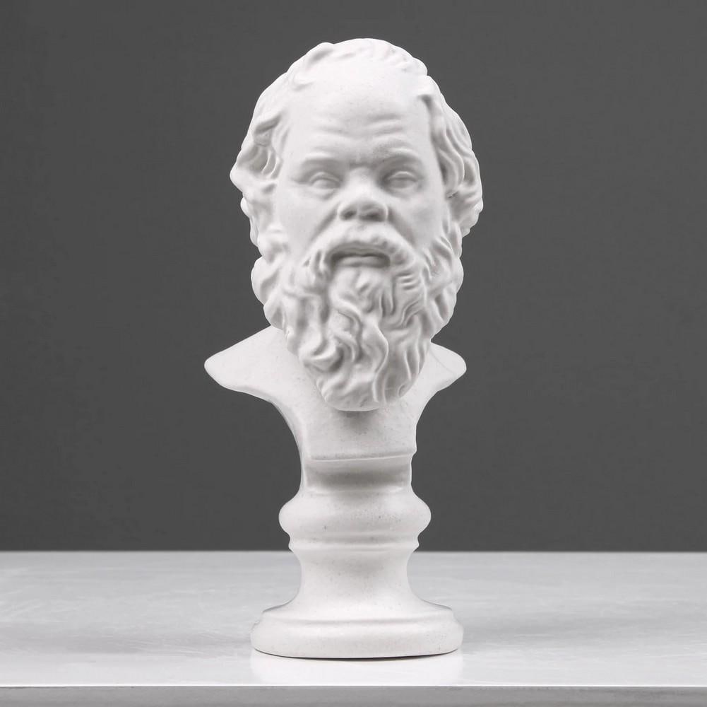 Miniature Marble Bust Suclpture of Socrates - (1.5lbs) (1 of 6)