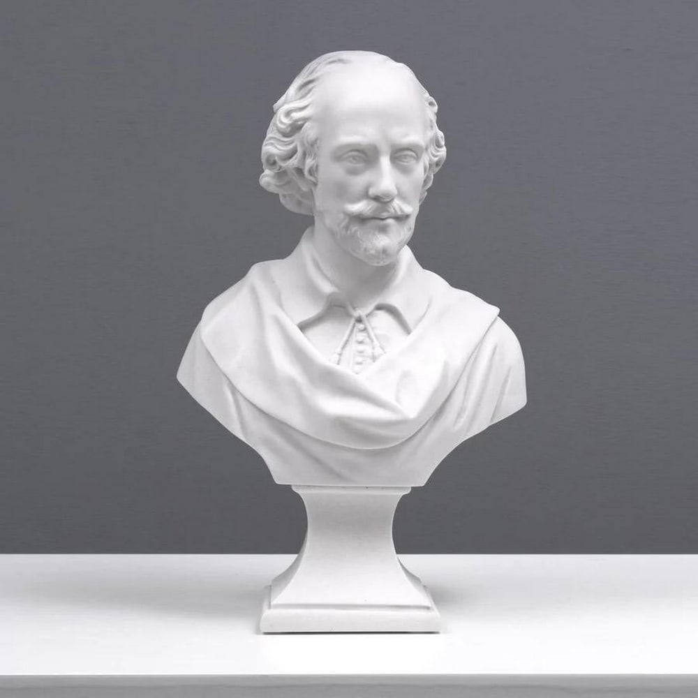 William Shakespeare Bust Replica by R. Monti, 1861 - (7.5lbs) (1 of 7)