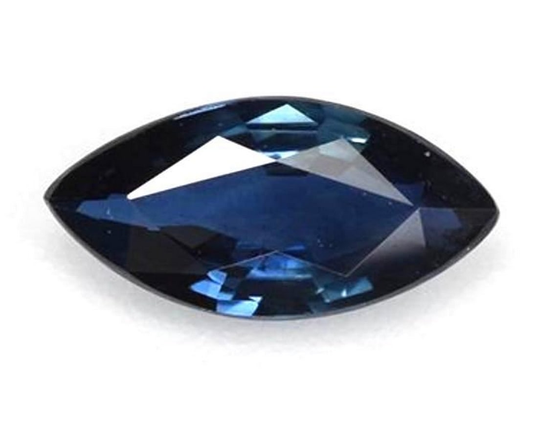 0.55ct Midnight Blue Marquise Sapphire: 0.55ct Midnight Blue Marquise Sapphire Blue sapphires signified the height of celestial faith and hope in the ancient and medieval worlds. They were also believed to have properties of protection,