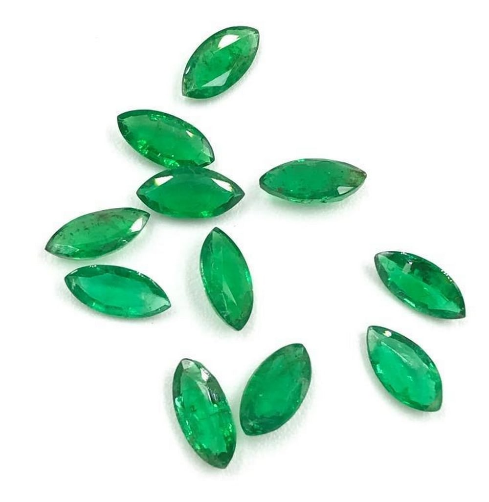 3.3ct Eleven Faceted Emerald Marquise Gemstones: Eleven Faceted Emerald Marquise's For many, emerald is considered to be the symbol of rebirth. It is also believed to represent good fortune, youth, balance, growth, peace, and foresight Size-