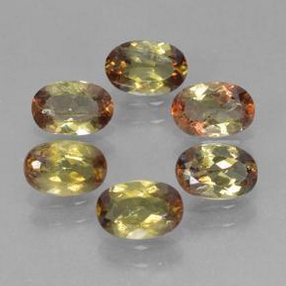 2ct Oval Cut Andalusite: 2ct Oval Cut Andalusite This lot contains 6 oval cut Andalusite stones, each at 0.45ct Raw Dimension: 6 x 4mm Total Carat Weight: 2.69ct Treated: No Please view photos for further details.