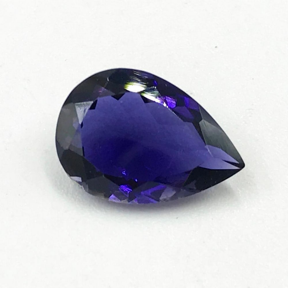 3.52ct Iolite Pear Faceted Gemstone: Iolite Pear Faceted Iolite pear large size, clean piece, Size- 14x10 mm, Weight- 3.52 ct View photos for further details.