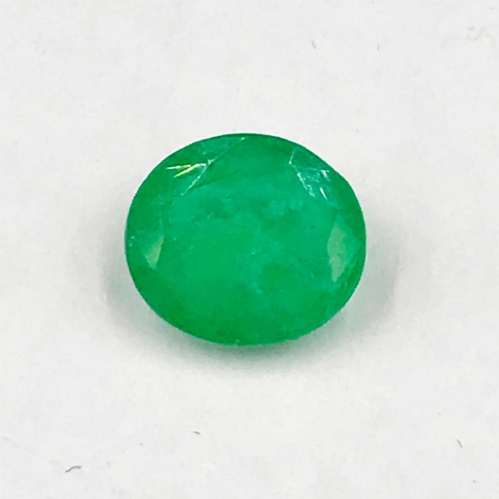 2.42ct Faceted Emerald Oval Gemstone: Faceted Emerald Oval For many, emerald is considered to be the symbol of rebirth. It is also believed to represent good fortune, youth, balance, growth, peace, and foresight. Size- 9.2x8.0 mm, Weight-