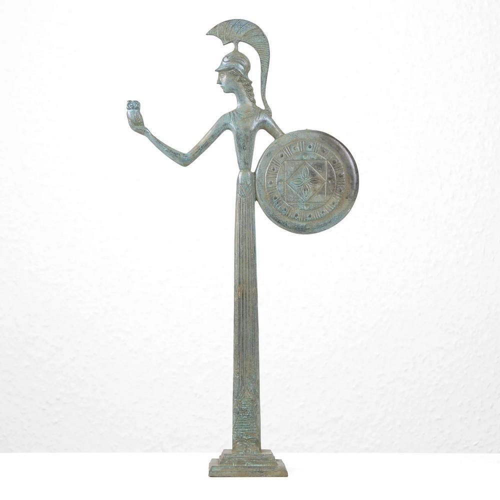 Bronze Statue of Greek Goddess Athena - 16.7" x 8.6" (1 of 4)