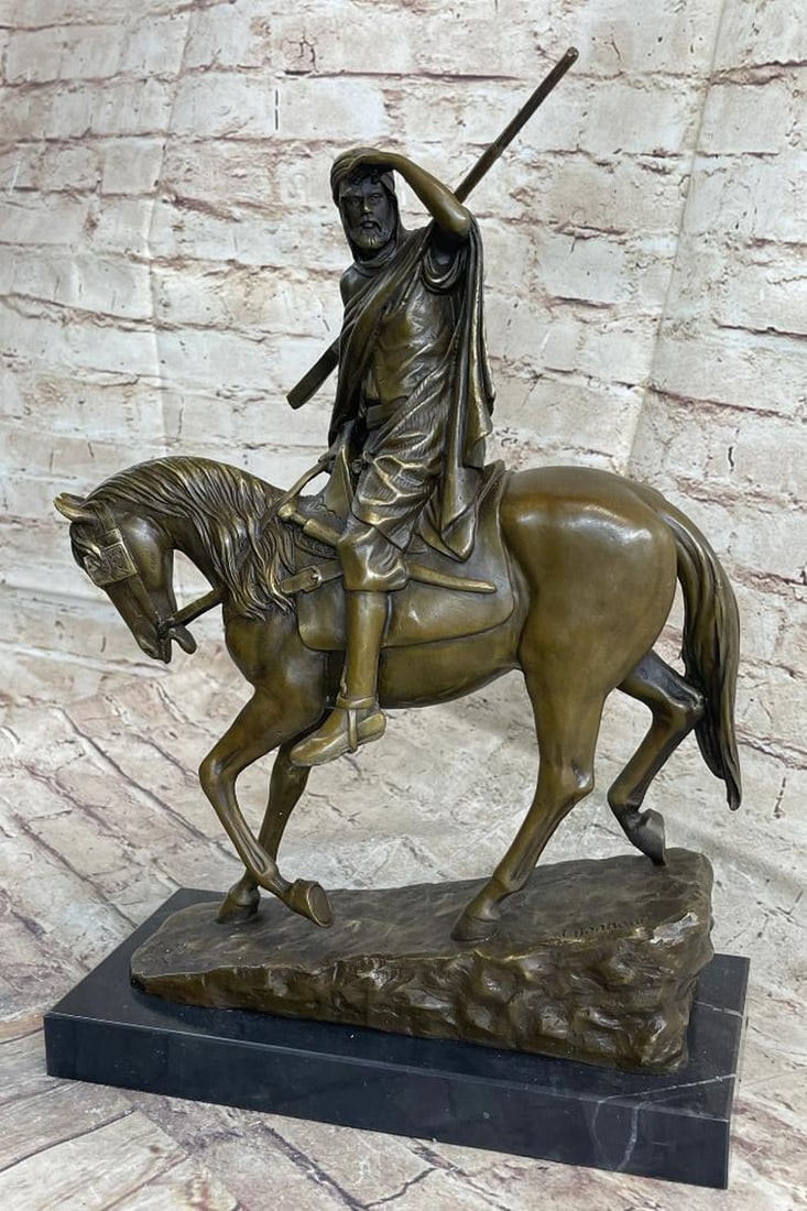 Signed Bonheur Arab Man On a Horse Bronze Sculpture Museum Quality Artwork Sale (1 of 6)