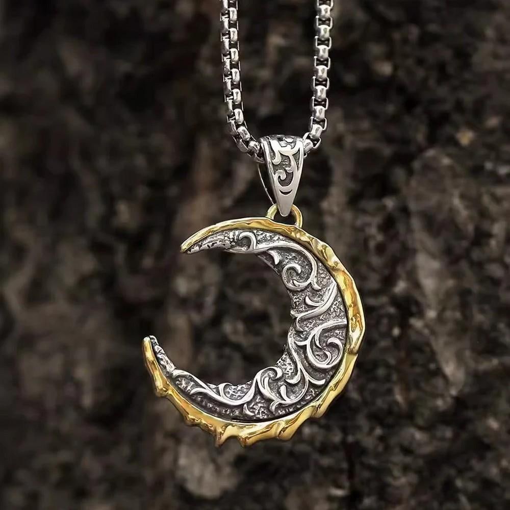 Crescent Moon Pendant: Crescent Moon Pendant Handcrafted under the influence of Mongolia’s star-drenched skies, the Crescent Moon Pendant captures the gentle curve of the moon in a design full of quiet power and mystery.