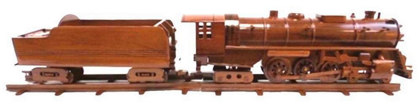 Vintage Steam Train Wood Model (1 of 3)